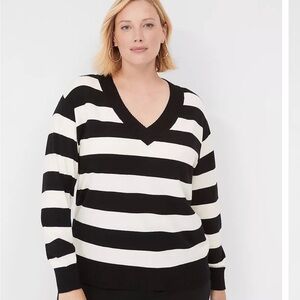 Lane Bryant Black and White Knit sweater